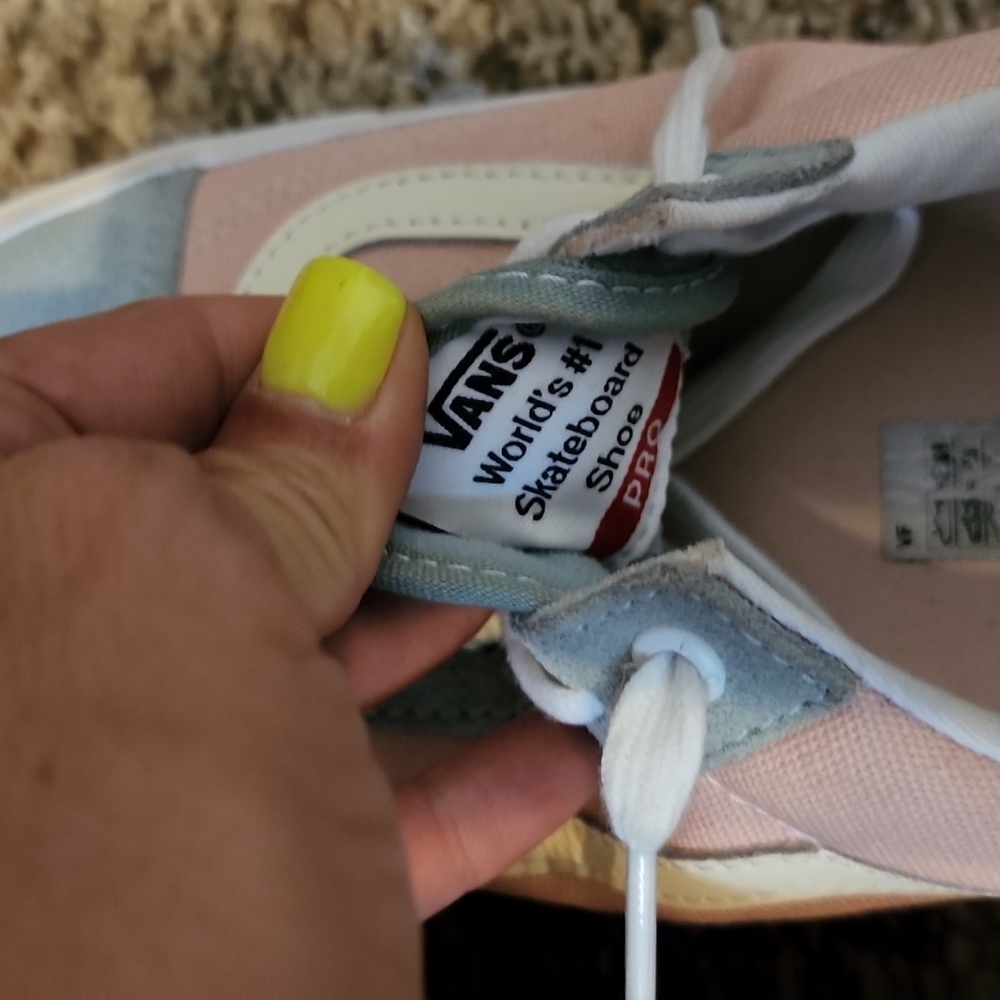 Vans Pastel Blue and Pink Sneakers - Picture 6 of 7